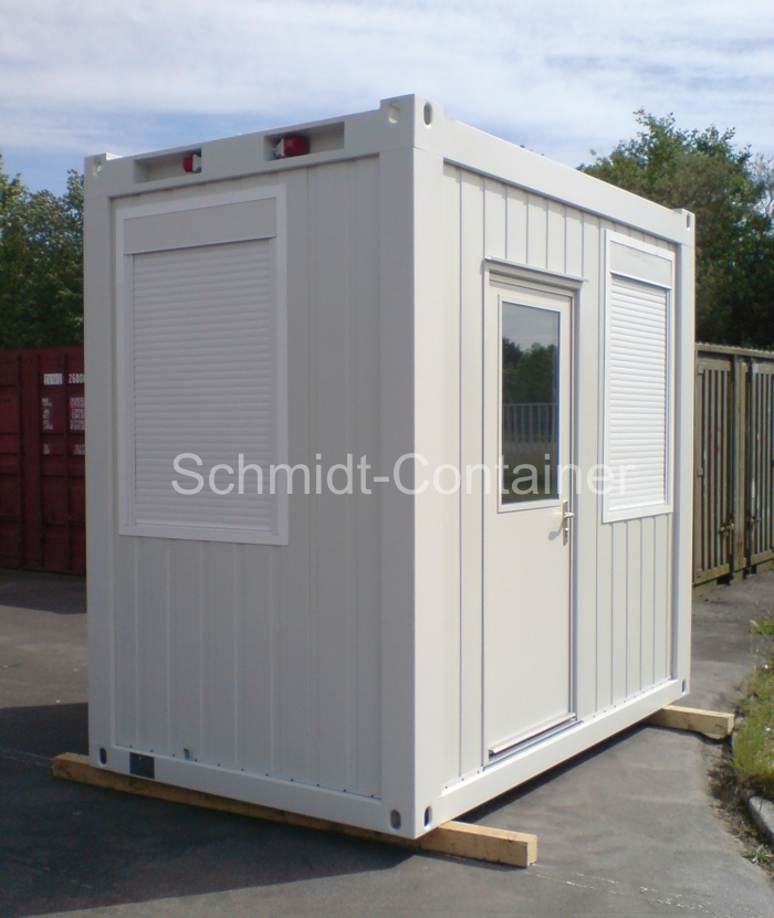 Pförtnercontainer / Kassencontainer (LxBxH) 2989 x 1750 x 2765mm(Sondergröße auf Kundenwunsch), isoliert. Rauminnenhöhe 2500mm.