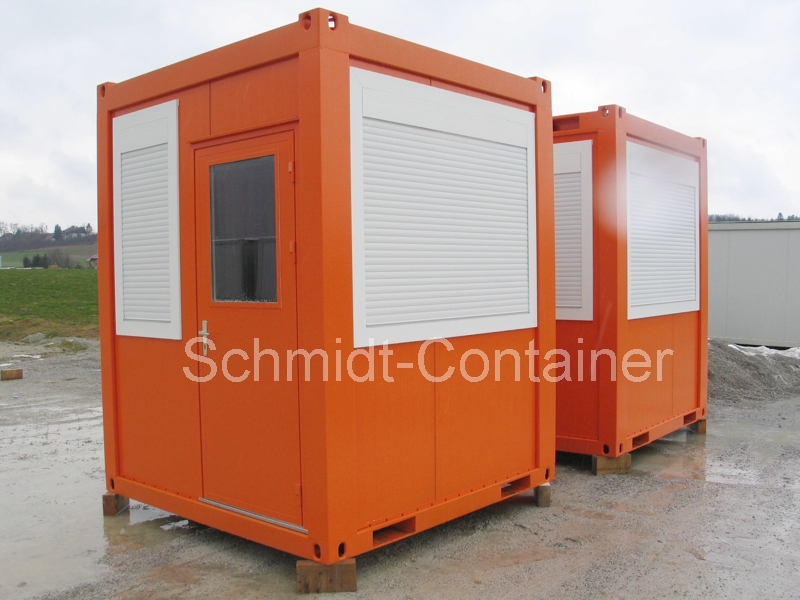 Pförtnercontainer 2000 x 2000 x 2765 mm, Rauminnenhöhe 2500mm