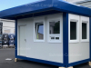 Pförtnercontainer kaufen - Pförtnercontainer auf Maß mit Vordach und Attika