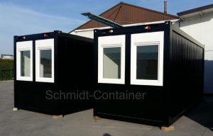 Aufenthaltscontainer 20 Fuß mit 2 Fenstern an der Stirnseite