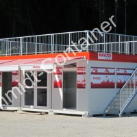 Messecontainer / Messepavillon / Messeraumanlage mit Terrasse